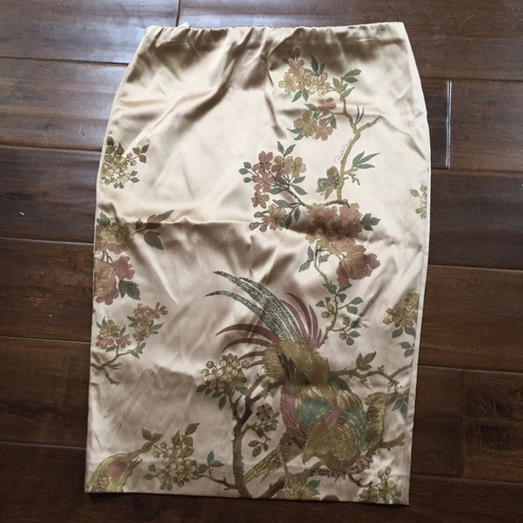 Silk Champagne colored floral Roberto Cavalli slip - Picture 1 of 4